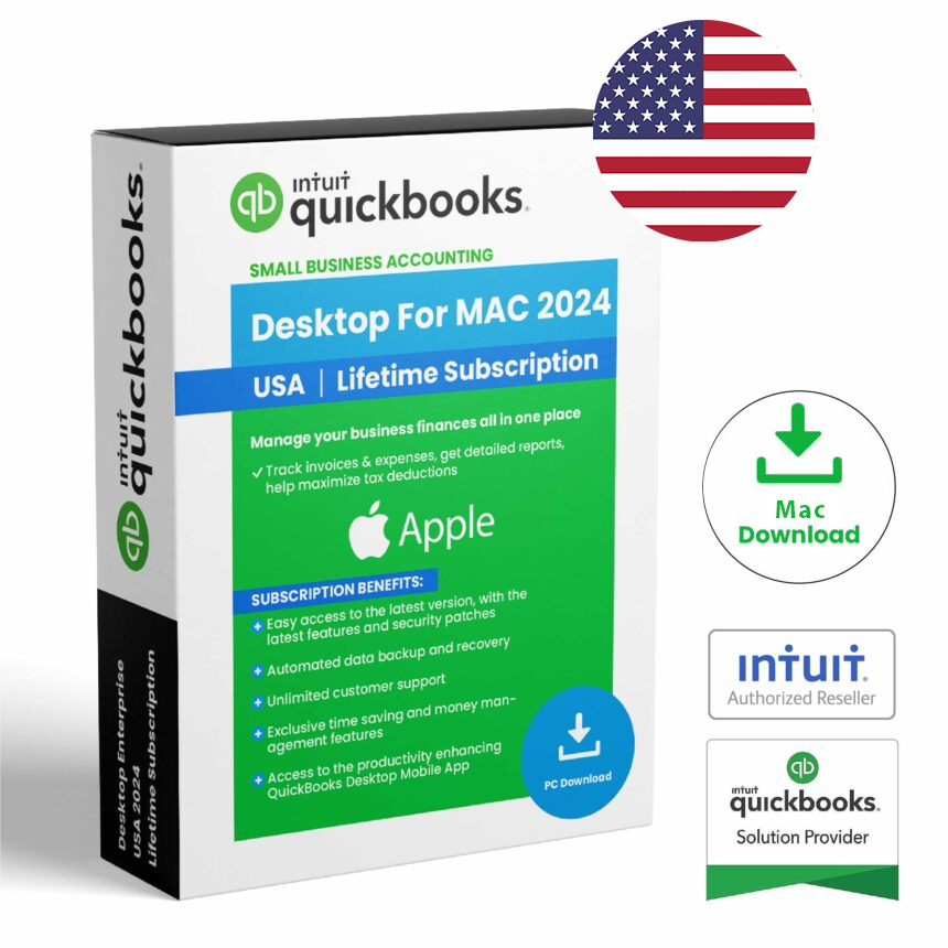 QuickBooks Mac Desktop Pro 2024 (1user) Lifetime License